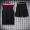 2024/2025 Chelsea Pre-match Training Black Jersey+Shorts back view