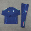 2024/2025 Italy Blue Half-Pull Tracksuit front view