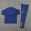 2024/2025 Italy Blue Half-Pull Tracksuit back view