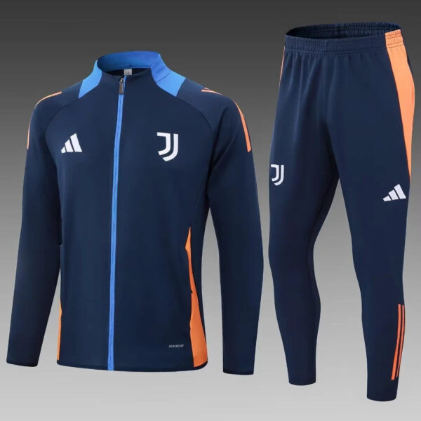 2024/2025 Juventus Long Zipped Jacket Royal Blue Soccer Jersey