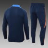 2024/2025 Juventus Long Zipped Jacket Royal Blue Soccer Jersey back view