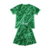 2024/2025 Kids Size Barcelona Green Goalkeeper Football Shirt back view