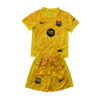 2024/2025 Kids Size Barcelona YellowGoalkeeper Football Shirt front view