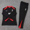 2024/2025 Liverpool Half-Pull Tracksuit Black Jersey front view