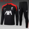 2024/2025 Liverpool Half-Pull Tracksuit Black Jersey back view
