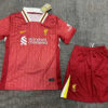 2024/2025 Liverpool Home Soccer Jersey Kids Size front view