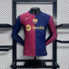 2024/2025 Long Sleeve Player Version Barcelona Home Jersey front view