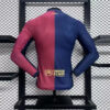 2024/2025 Long Sleeve Player Version Barcelona Home Jersey back view