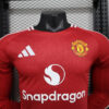 2024/2025 Long Sleeve Player Version Manchester United Home Football Shirt detail view
