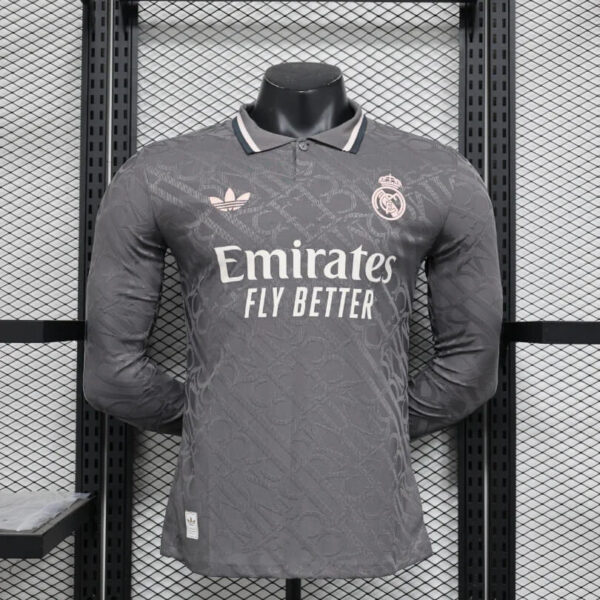 2024/2025 Long Sleeve Player Version Real Madrid Third Away Football Shirt