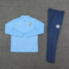 2024/2025 Manchester City Half-Pull Tracksuit Light Blue front view