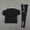 2024/2025 Manchester United Half-Pull Training Wear Black Football Shirt back view