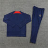 2024/2025 PSG Paris Saint-Germain Dark Blue Half-Pull Tracksuit back view
