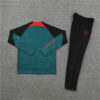 2024/2025 PSG Paris Saint-Germain Green Half-Pull Tracksuit back view