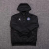 2024/2025 PSG Windbreaker Black Jersey back view