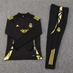 2024/2025 Real Madrid Half-Pull Tracksuit Black