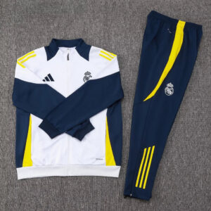 2024/2025 Real Madrid White Long Zipped Jacket Football Shirt