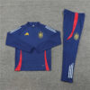 2024/2025 Spain Half-Pull Tracksuit Blue front view