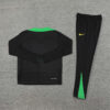 2025 Brazil Black and Green Half-Pull Tracksuit back view