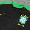 2025 Brazil Black and Green Half-Pull Tracksuit detail view