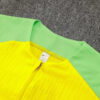 2025 Brazil Yellow and Dark Blue Half-Pull Tracksuit detail view