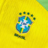 2025 Brazil Yellow and Dark Blue Half-Pull Tracksuit detail view