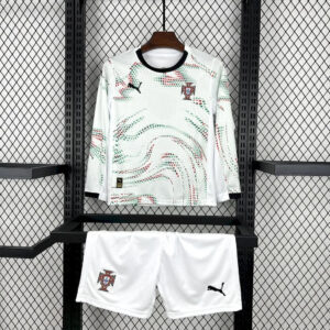 2025 Long Sleeve Portugal Away Football Shirt Kids Size