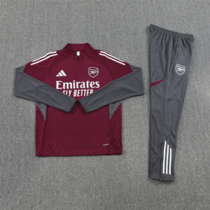 2025/2026 Arsenal Half-Pull Black Grey Tracksuit