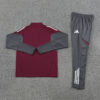 2025/2026 Arsenal Half-Pull Black Grey Tracksuit back view