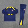 2025/2026 Atletico Madrid Blue Half-Pull Tracksuit front view