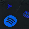 2025/2026 Barcelona Black Blue Half-Pull Tracksuit detail view
