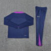 2025/2026 Barcelona Blue Purple Half-Pull Tracksuit back view