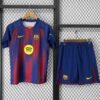 2025/2026 Barcelona Home Football Shirt Kids Size front view