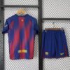 2025/2026 Barcelona Home Football Shirt Kids Size back view