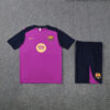 2025/2026 Barcelona Training Wear Purple Set Shirt front view