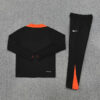 2025/2026 Brazil Orange Black Half-Pull Tracksuit back view