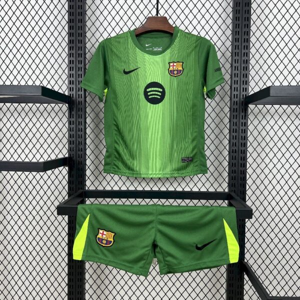 2025/2026 Kids Size Barcelona Green Goalkeeper Football Kit