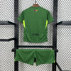 2025/2026 Kids Size Barcelona Green Goalkeeper Football Kit back view