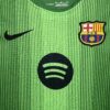 2025/2026 Kids Size Barcelona Green Goalkeeper Football Kit detail view