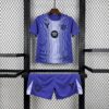 2025/2026 Kids Size Barcelona Purple Goalkeeper Football Kit front view
