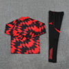 2025/2026 Manchester United Half-Pull Red Tracksuit back view