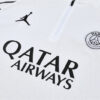 2025/2026 PSG Paris Saint-Germain White Half-Pull Tracksuit detail view