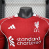 2025/2026 Player Version Long Sleeve Liverpool Home Football Shirt detail view