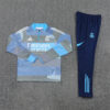 2025/2026 Real Madrid Blue Half-Pull Tracksuit front view