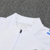 2025/2026 Real Madrid Half-Pull White and Blue Tracksuit detail view