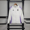 2025/2026 Real Madrid Jacket White Windbreaker front view