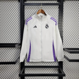 2025/2026 Real Madrid Jacket White Windbreaker