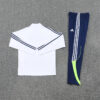 2025/2026 Real Madrid White and Blue Half-Pull Tracksuit back view