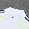 2025/2026 Real Madrid White and Blue Half-Pull Tracksuit detail view