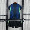 2026 Brazil Away World Cup Football Shirt Kids Size back view